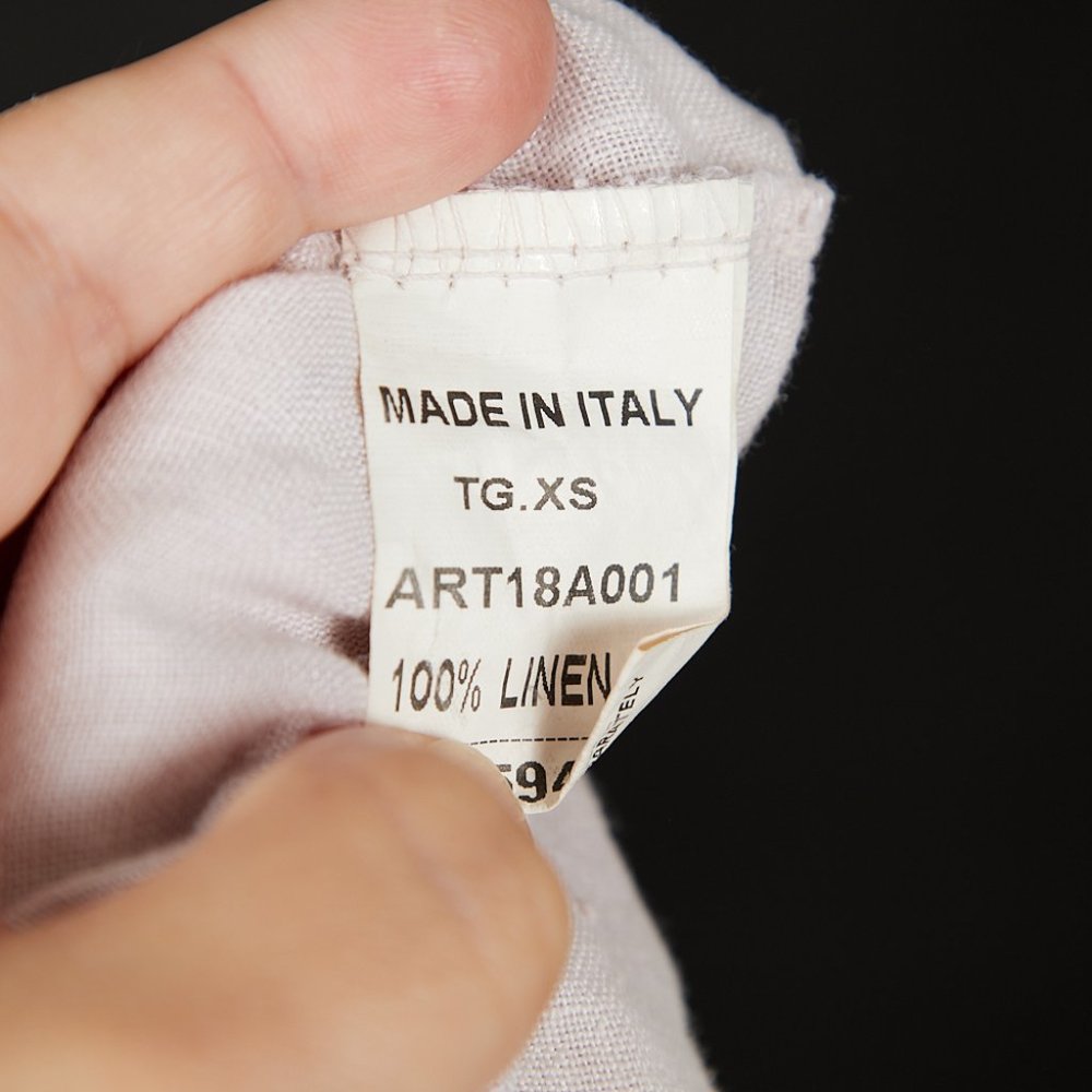 FRANCESCA BETTINI Linen Ruffle Sleeved Dress XS - Picture 8 of 8